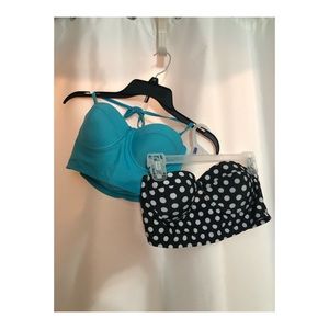 Lot/Bundle (2) Bustier Swimsuit Tops
